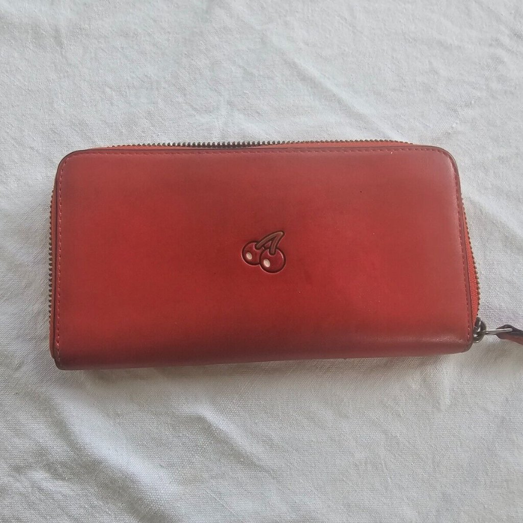 Solid Red Coach Cherry Wallet